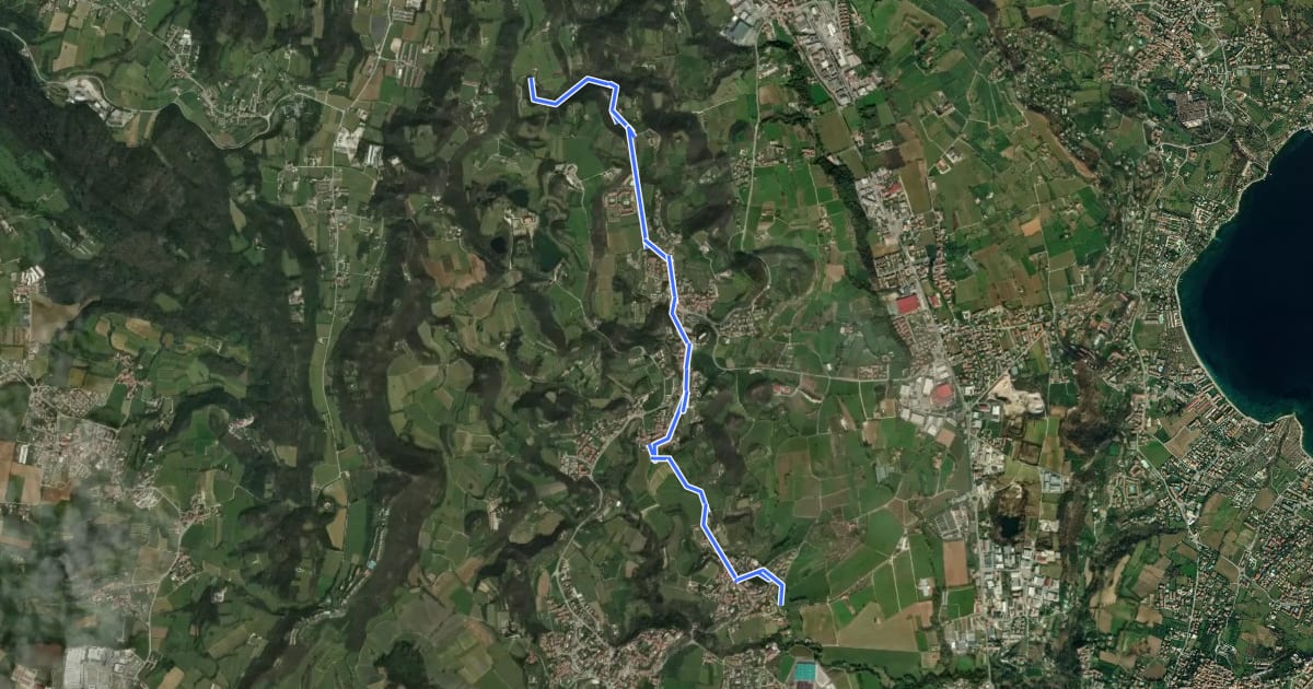 Маршрут 4 - Percorsi delle Colline Moreniche di Puegnago на спутниковом снимке