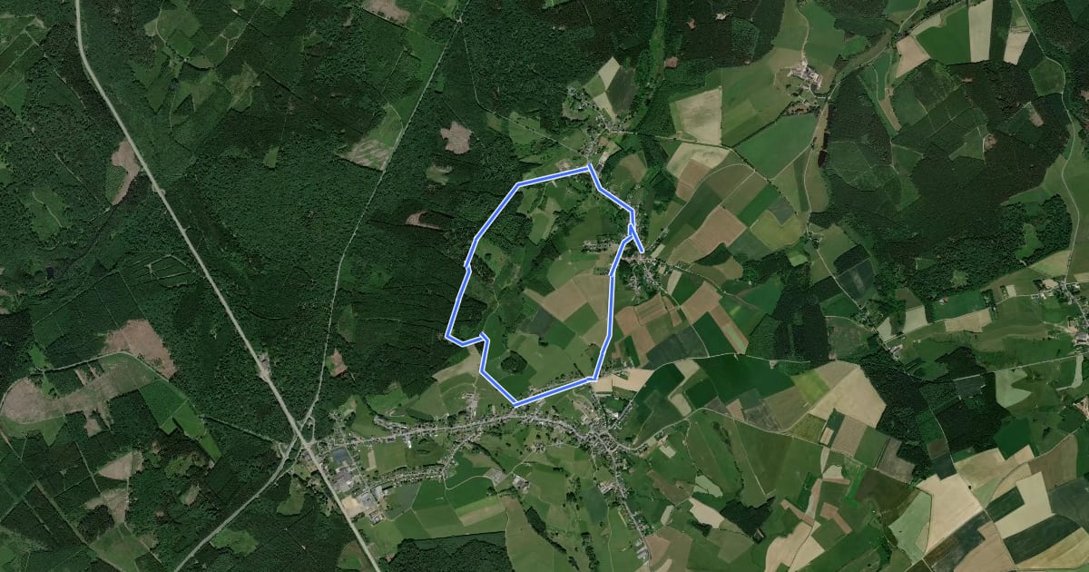 Маршрут 4. Promenade de la Croix de Journal на спутниковом снимке
