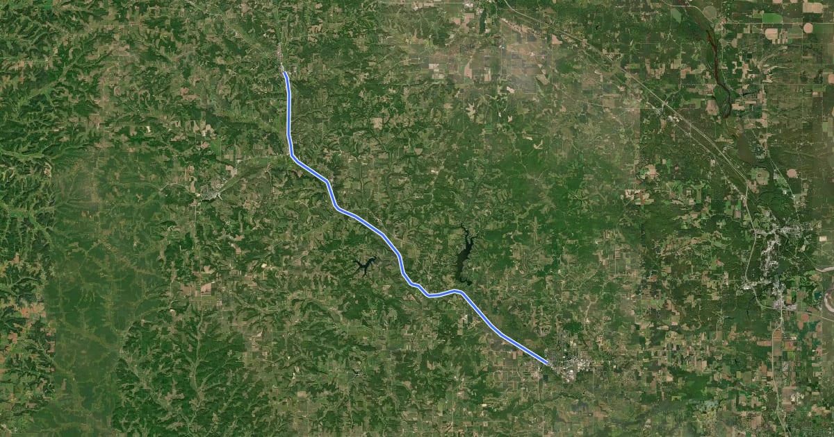 Маршрут 400 State Trail на спутниковом снимке