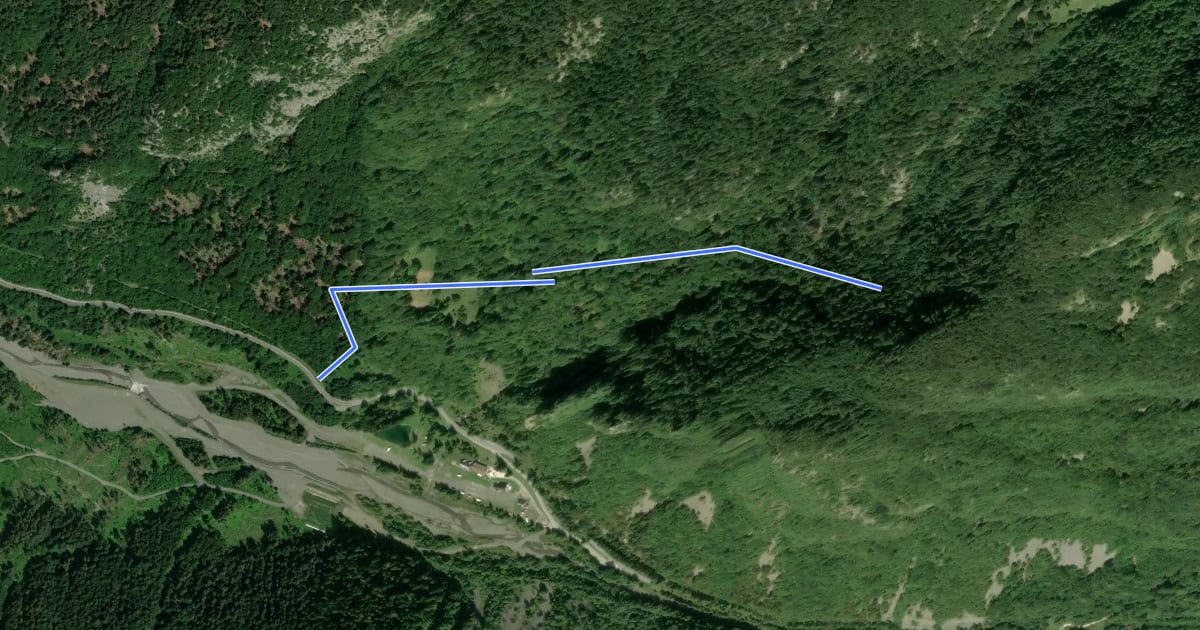 Маршрут 402a на спутниковом снимке