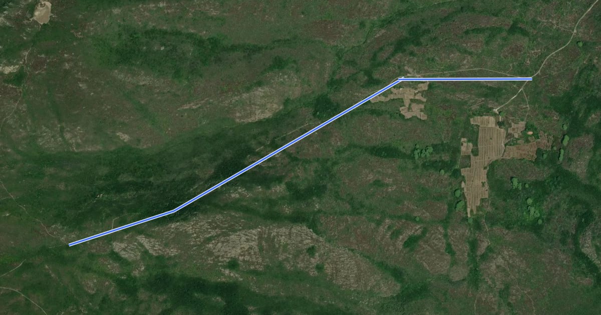 Маршрут 405 на спутниковом снимке