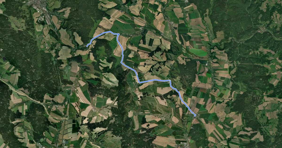 Маршрут 4062 Staré Město (u Mor. Třeb.) - Třebovice на спутниковом снимке