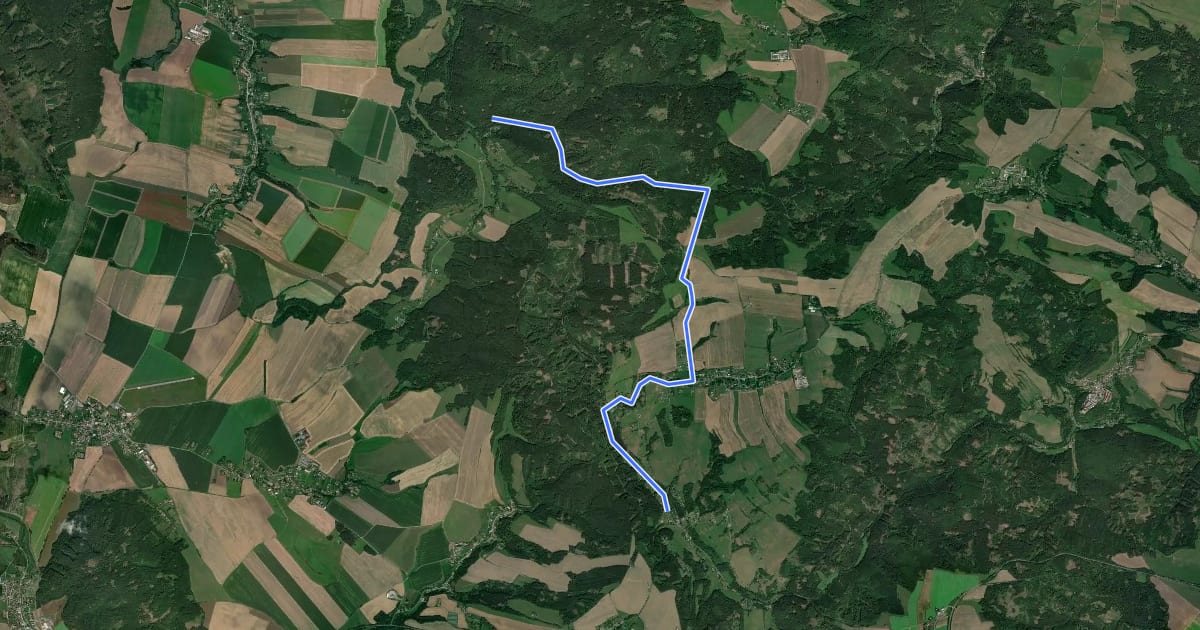 Маршрут 4063 Svojanov - Hynčina на спутниковом снимке