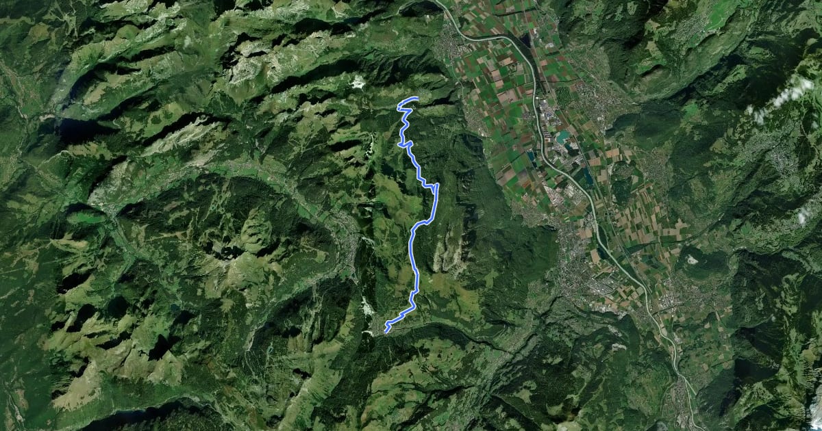 Маршрут 41-Chemin des cols alpins на спутниковом снимке