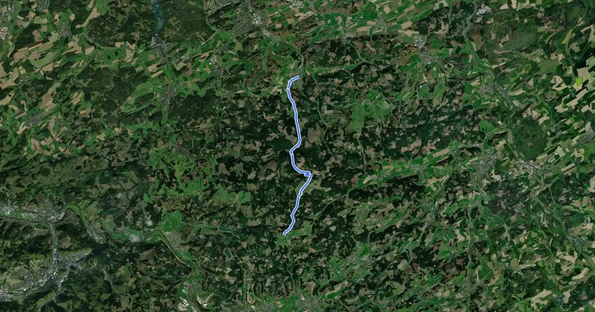 Маршрут (41) Sundern-Endorf - (53) Finnentrop-Faulebutter на спутниковом снимке