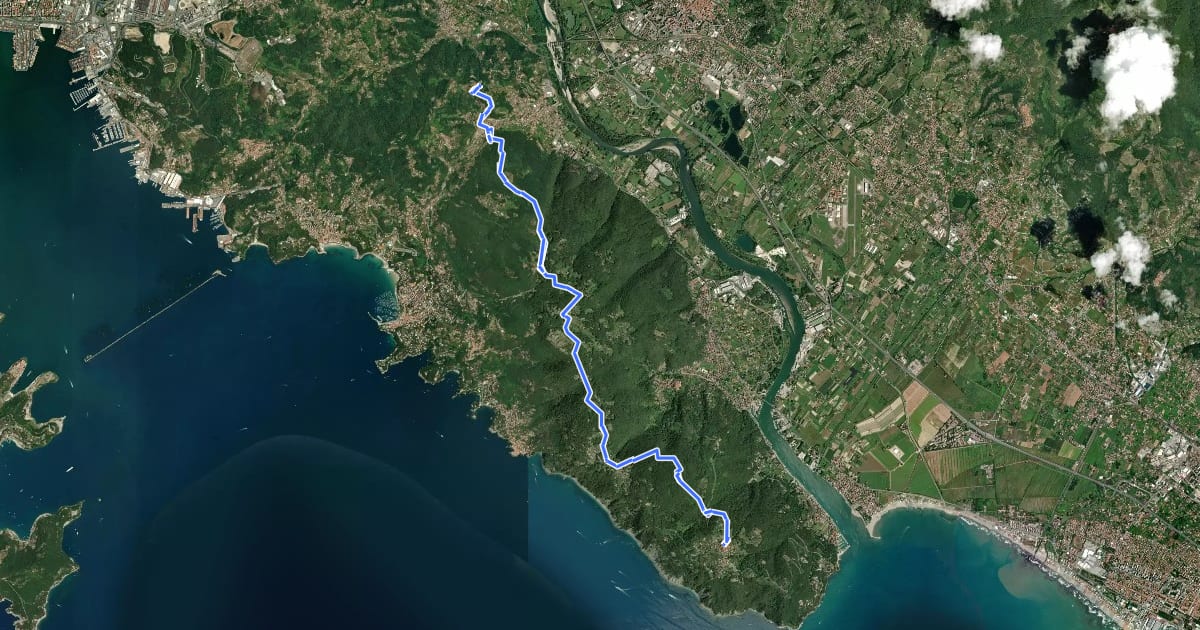 Маршрут 411 на спутниковом снимке