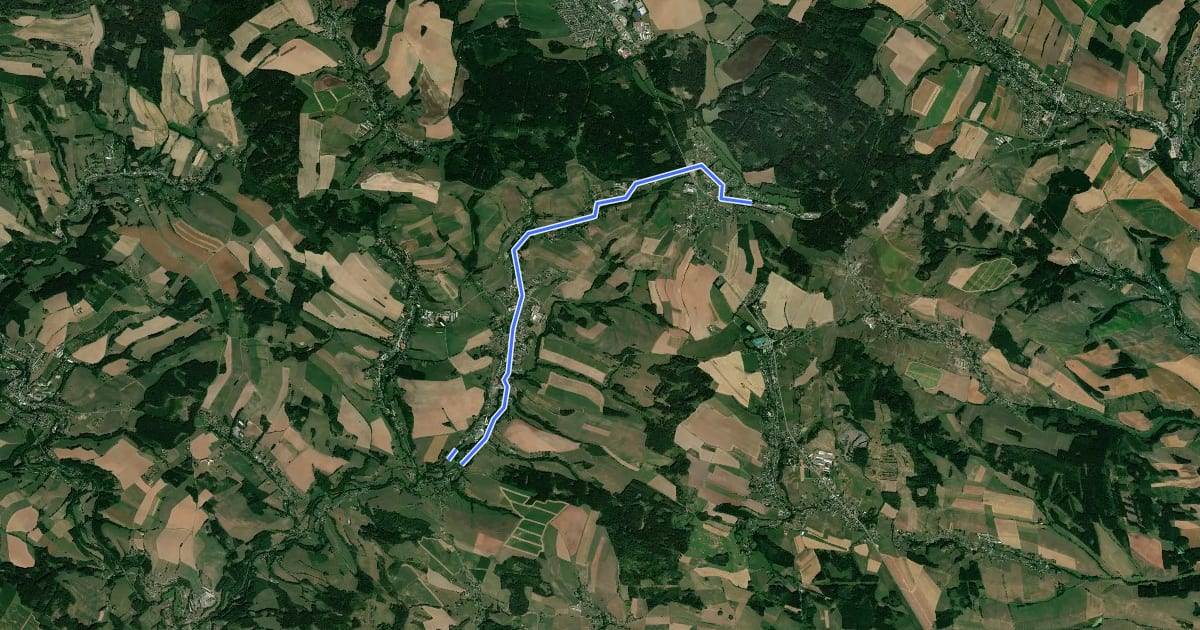 Маршрут 4175A Martinice v Krk., žst. - Roztoky u Jilemnice, rozc. на спутниковом снимке