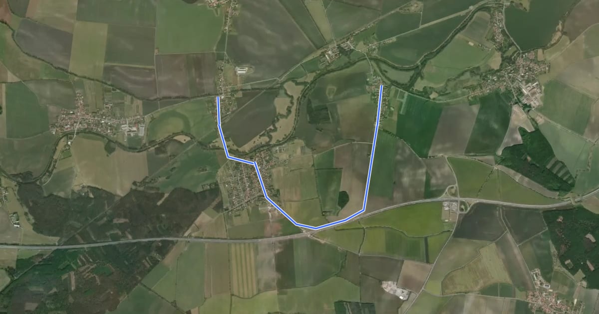 Маршрут 4199b на спутниковом снимке