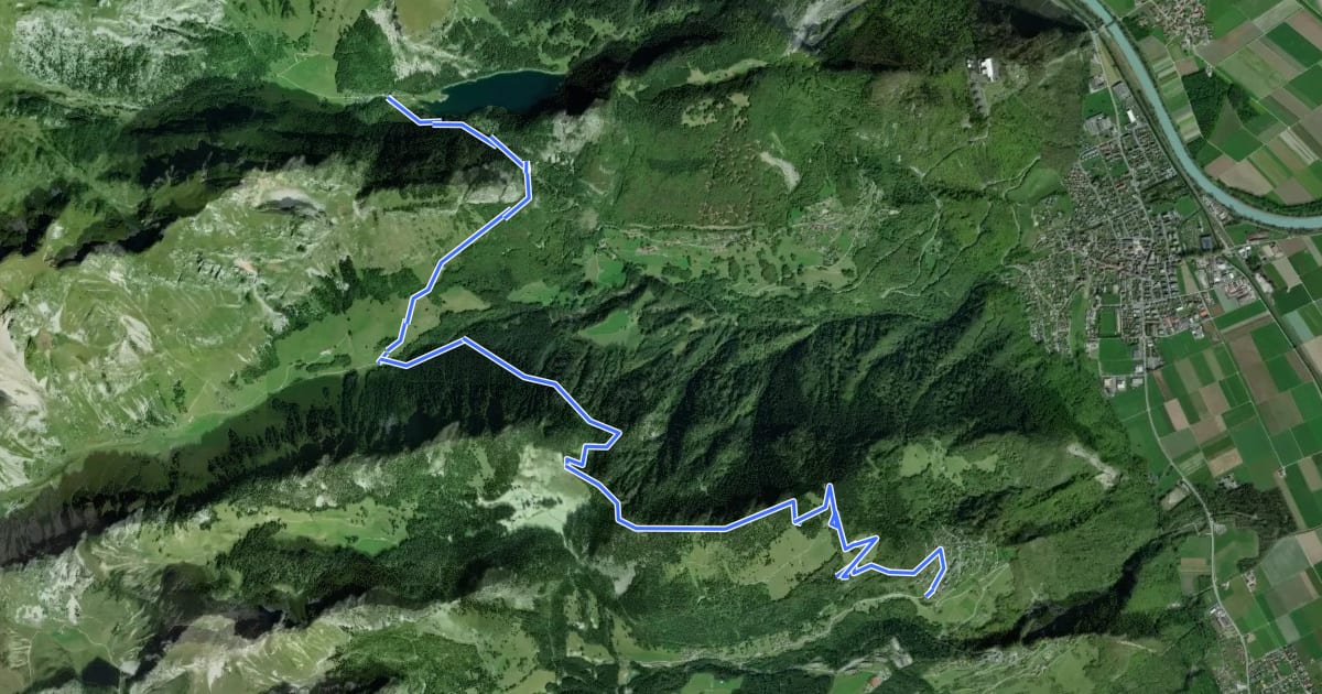 Маршрут 42-Chemin des cols alpins на спутниковом снимке