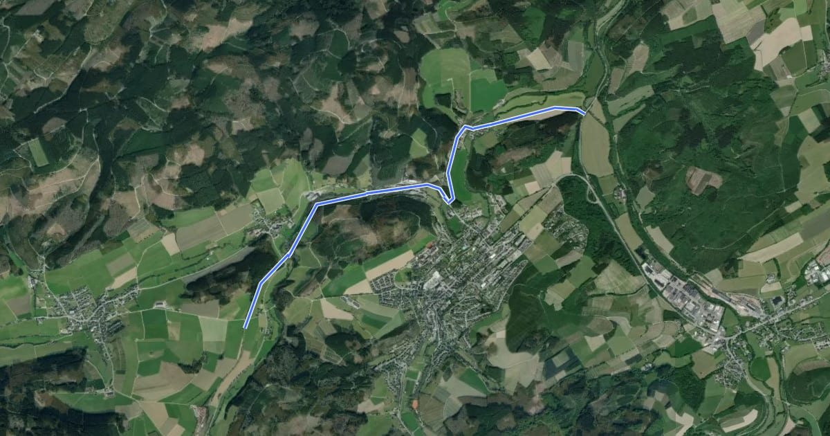 Маршрут (42) Eslohe-In der Marpe - (44) Eslohe-Salinghausen на спутниковом снимке