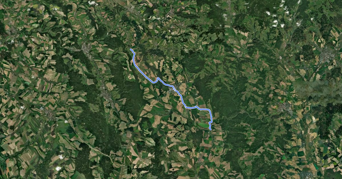 Маршрут 4221 Horní Dobrouč - Třebařov на спутниковом снимке