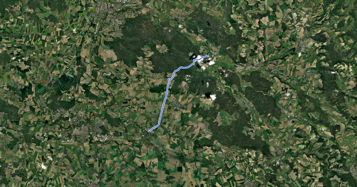 Маршрут 4235 Dašice - Albrechtice nad Orlicí на спутниковом снимке