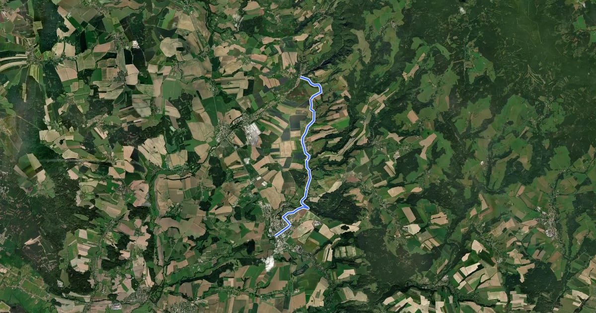 Маршрут 4242 Rychnov nad Kněžnou - Skuhrov nad Bělou на спутниковом снимке
