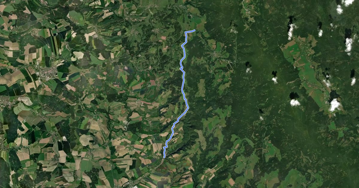 Маршрут 4243 Skuhrov n. Bělou - Plasnice rozc. на спутниковом снимке