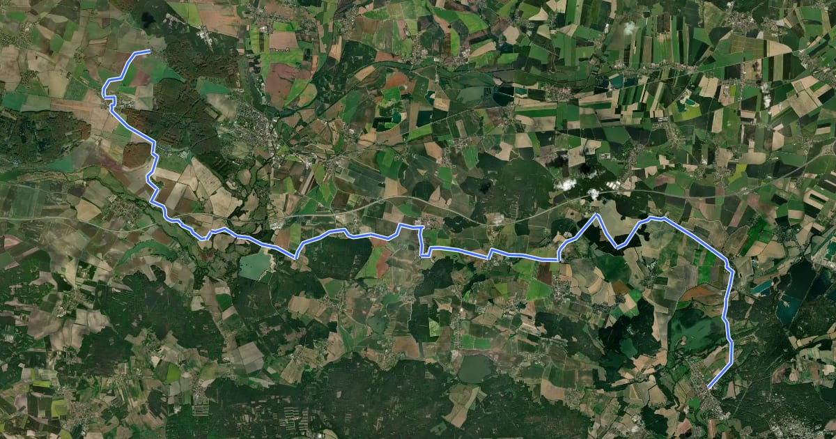 Маршрут 4275 Lázně Bohdaneč-Lišice на спутниковом снимке