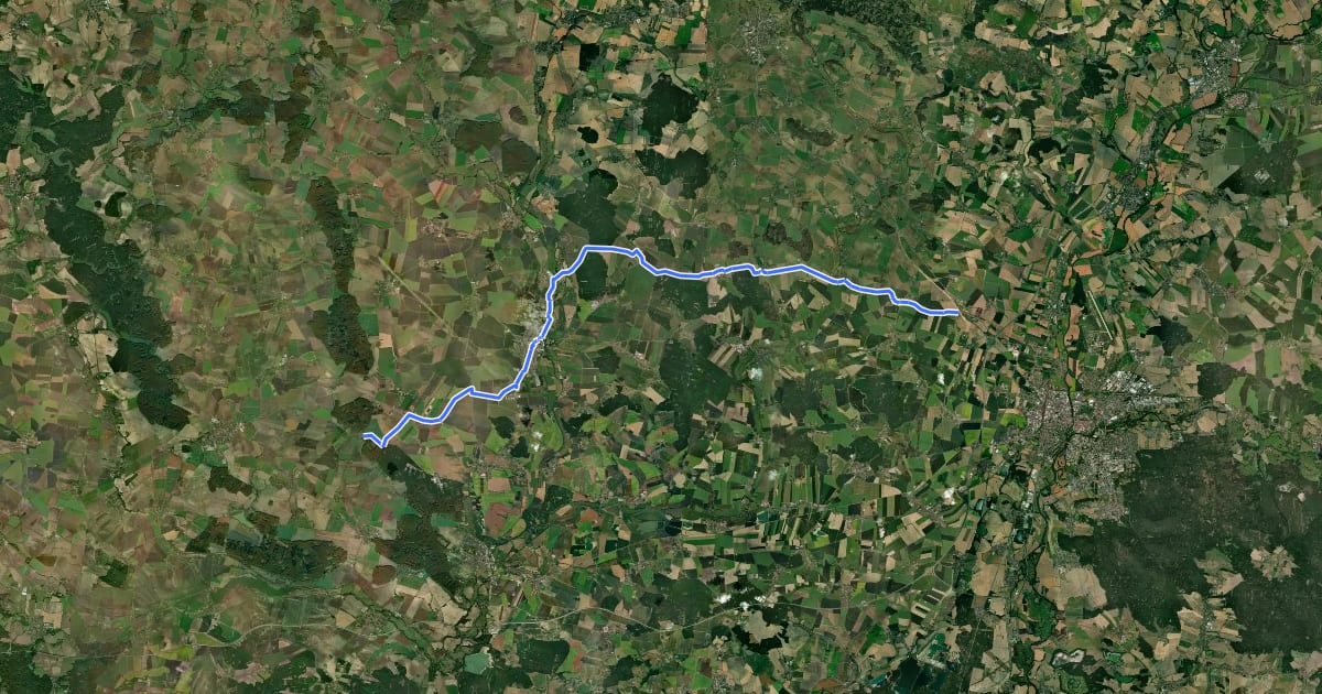 Маршрут 4286 Všestary - Vlkov nad Lesy на спутниковом снимке