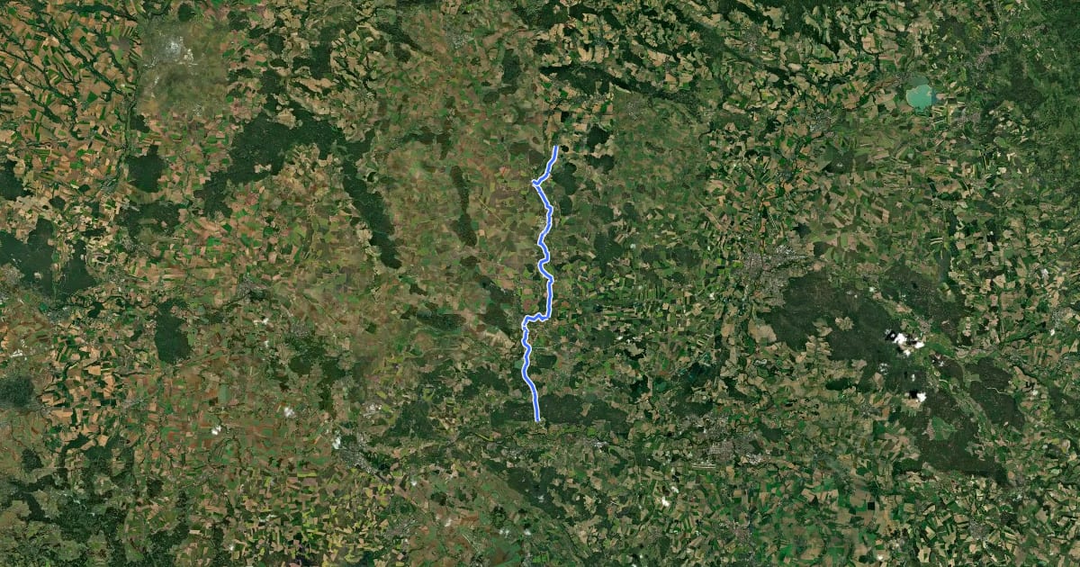 Маршрут 4290 Ohnišťany - Kladruby nad Labem на спутниковом снимке