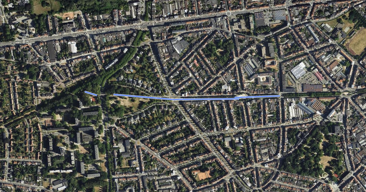Маршрут 43-44 на спутниковом снимке
