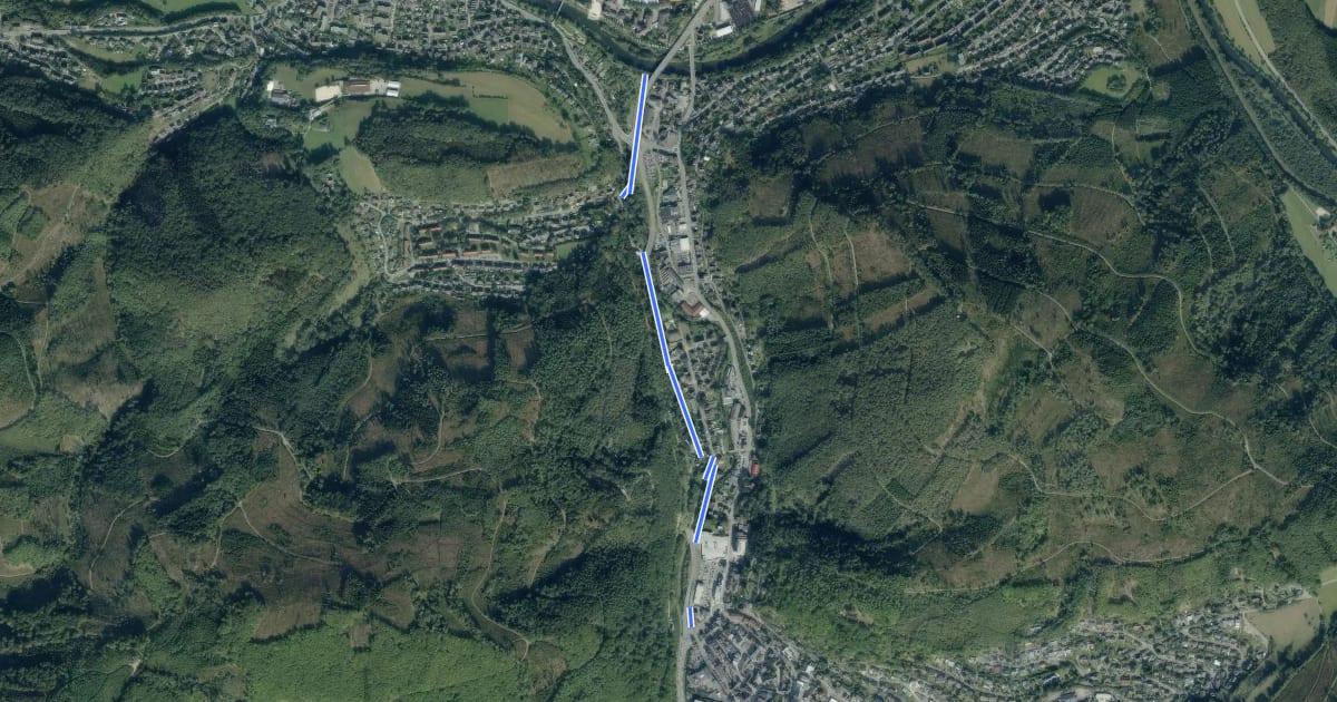 Маршрут (43) Plettenberg - (45) Plettenberg-Böddinghausen на спутниковом снимке