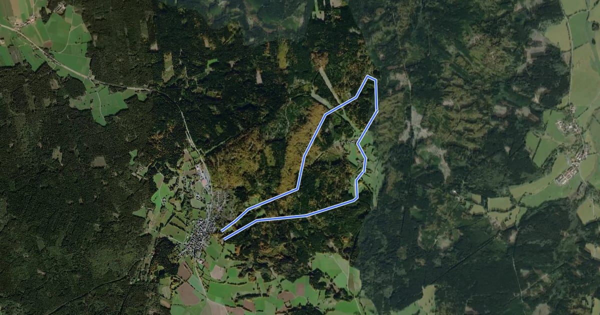 Маршрут 432 Goldbrunnenweg на спутниковом снимке