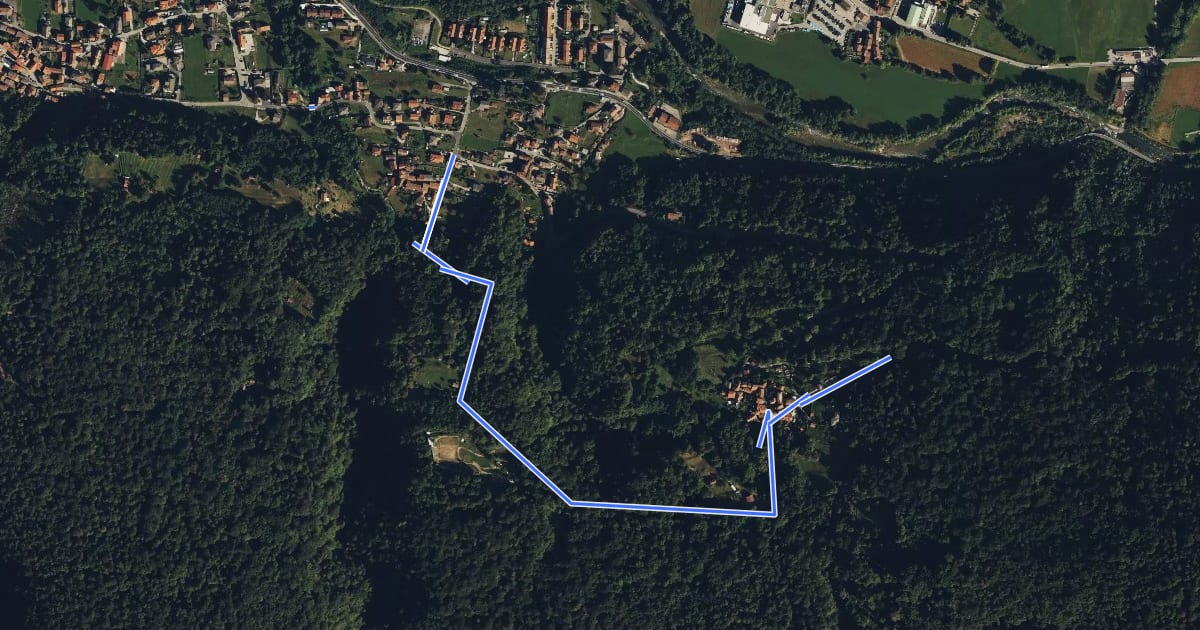 Маршрут 432A на спутниковом снимке