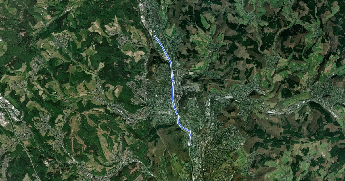 Маршрут (44) Siegen - (48) Siegen на спутниковом снимке