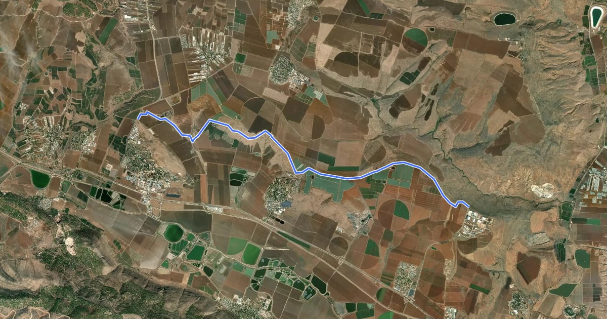 Маршрут סינגל נחל יוסף на спутниковом снимке