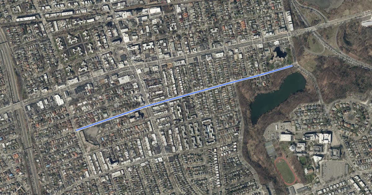 Маршрут 46th Avenue на спутниковом снимке