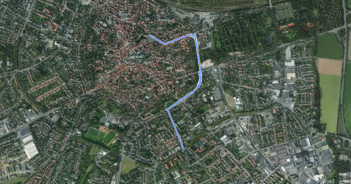 Маршрут (47) Soest - (48) Soest на спутниковом снимке