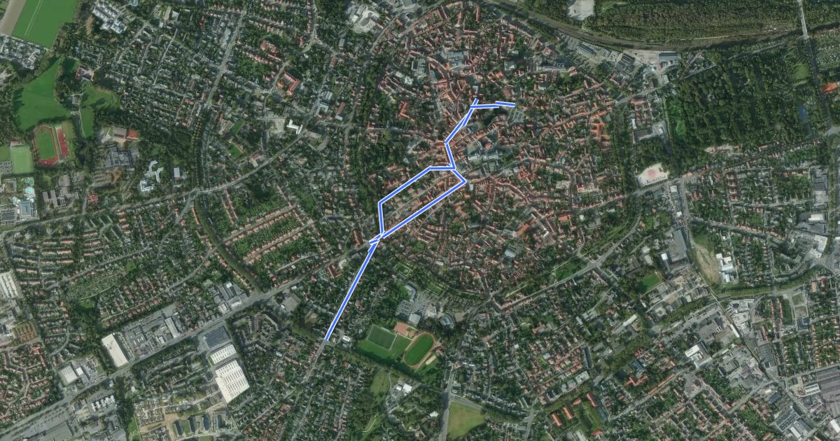 Маршрут (47) Soest - (49) Soest на спутниковом снимке