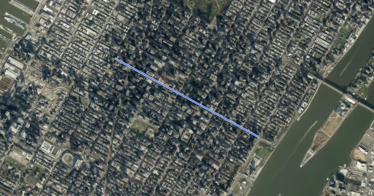 Маршрут 48th Street на спутниковом снимке