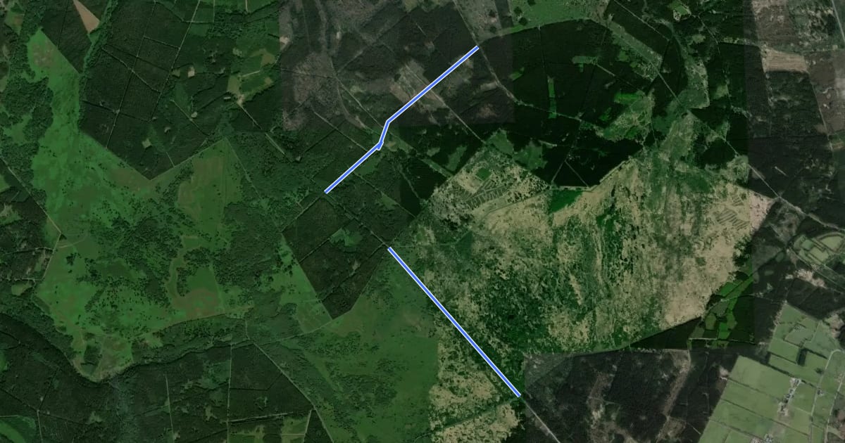 Маршрут 49-52 на спутниковом снимке