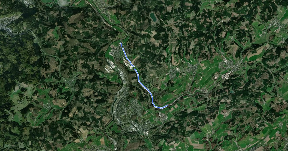 Маршрут (49) Finnentrop-Frettermühle - (50) Finnentrop-Lenhausen на спутниковом снимке