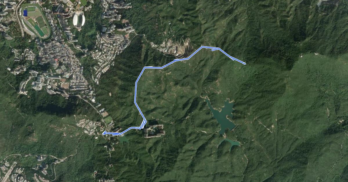 Маршрут 港島徑第5段 Hong Kong Trail Section 5 на спутниковом снимке