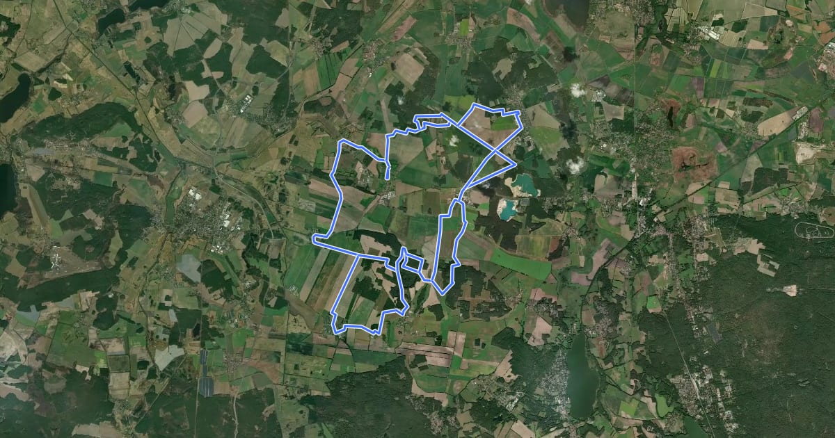 Маршрут 5-Kirchen-Rundweg на спутниковом снимке