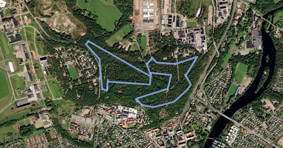 Маршрут 5 Km на спутниковом снимке