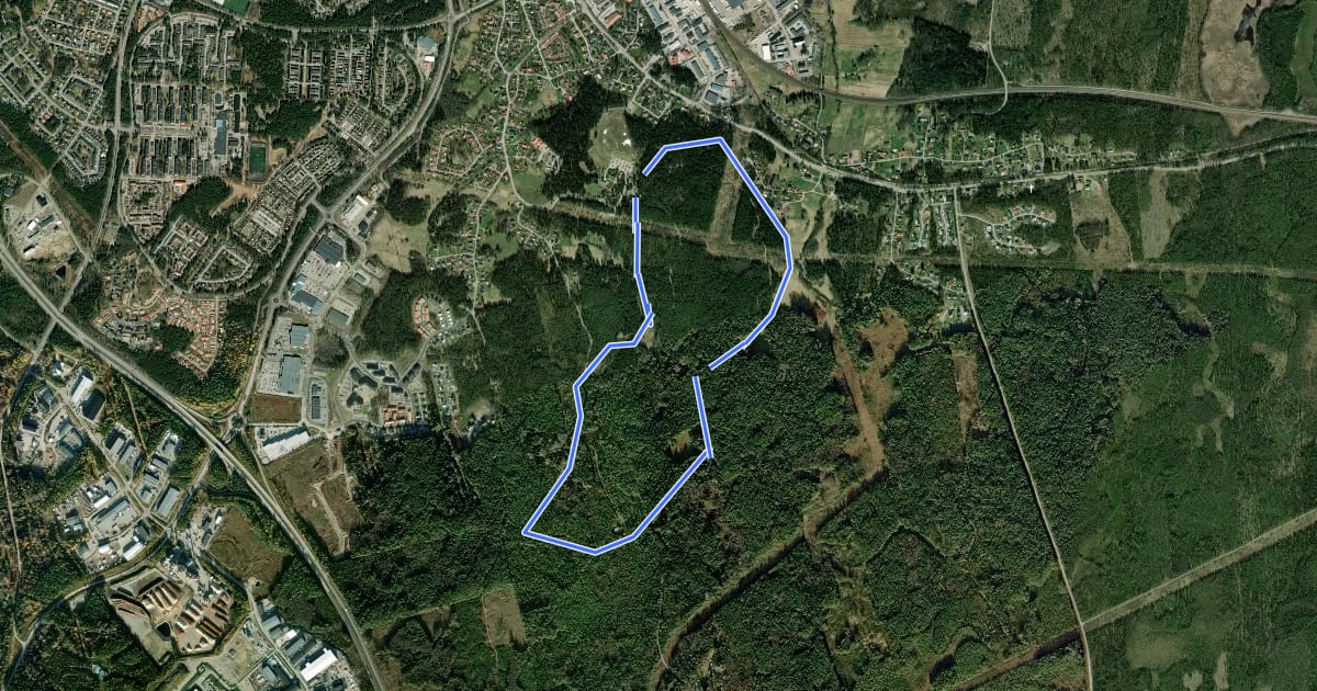 Маршрут 5 km на спутниковом снимке