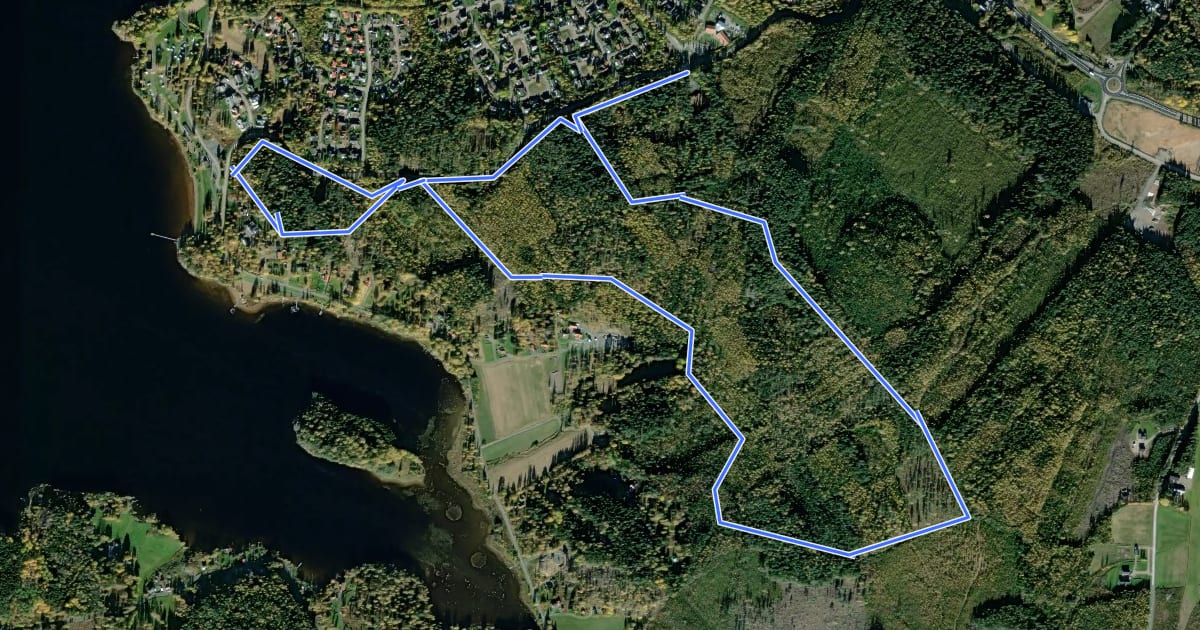Маршрут 5 km на спутниковом снимке