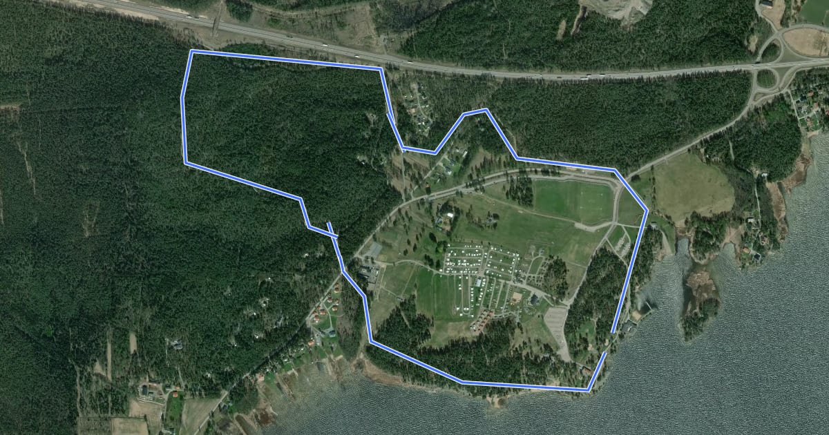 Маршрут 5 km elljusspår на спутниковом снимке