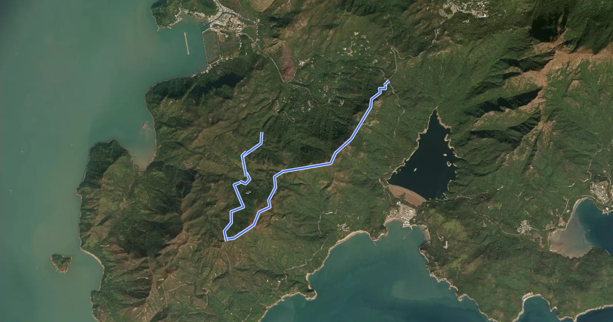 Маршрут 鳳凰徑第5段 Lantau Trail Section 5 на спутниковом снимке