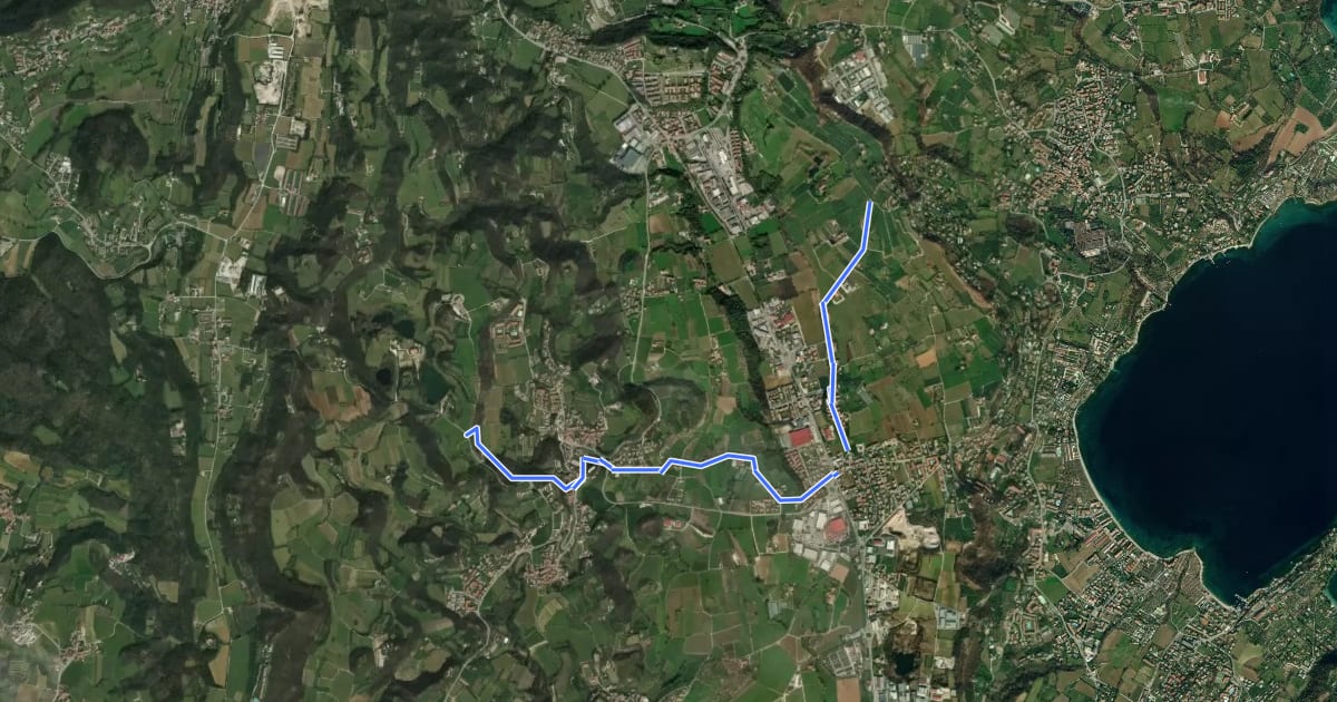 Маршрут 5 - Percorsi delle Colline Moreniche di Puegnago на спутниковом снимке