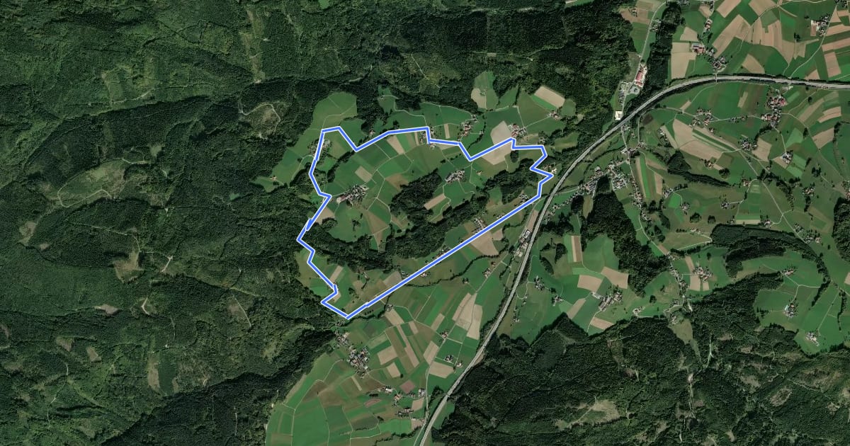 Маршрут 5 Rundweg Wimberg на спутниковом снимке