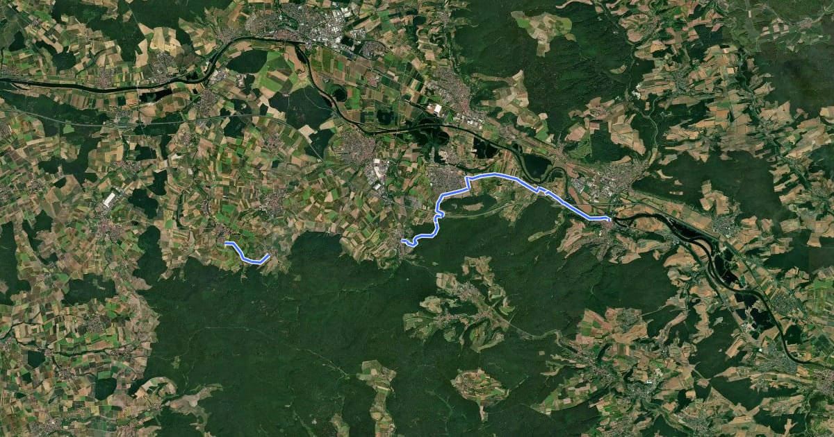 Маршрут 5-Sterne-Rundwandertour на спутниковом снимке