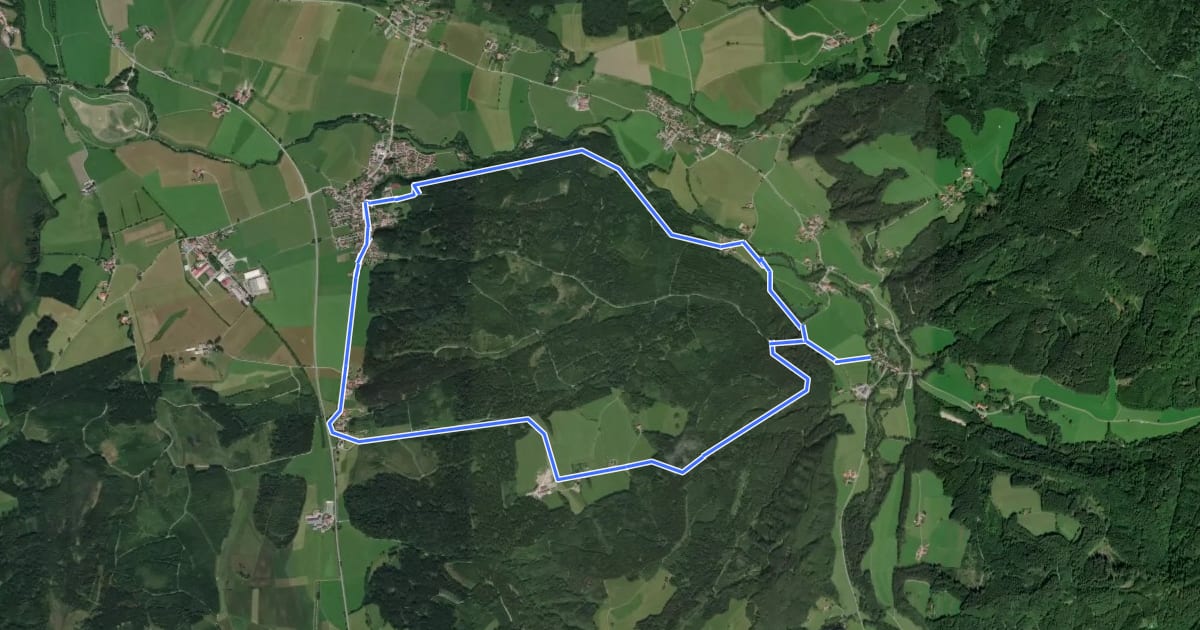 Маршрут 5 - Von Friesenhofen ins Glasmacherdorf Schmidsfelden на спутниковом снимке