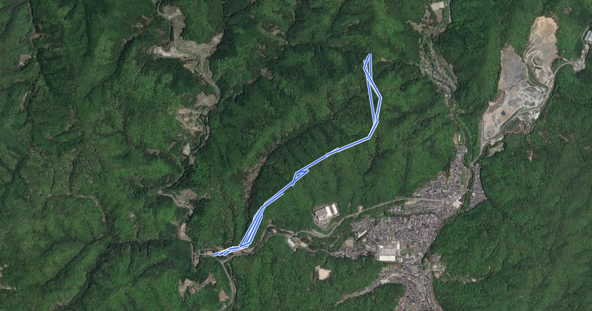 Маршрут 京都一周トレイル北山コース 50-1:56 на спутниковом снимке