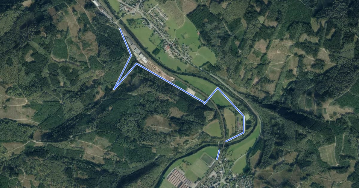 Маршрут (50) Finnentrop-Lenhausen - (51) Finnentrop-Rönkhausen на спутниковом снимке