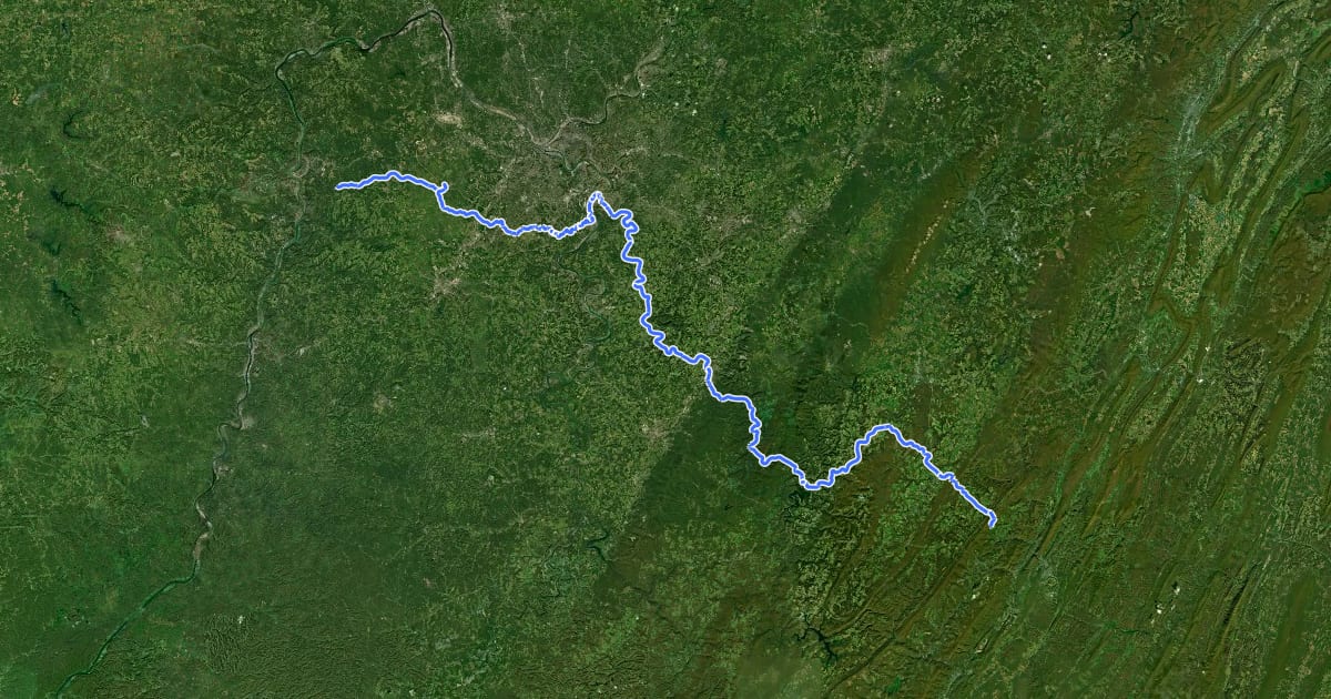 Маршрут 50 (Pennsylvania) на спутниковом снимке