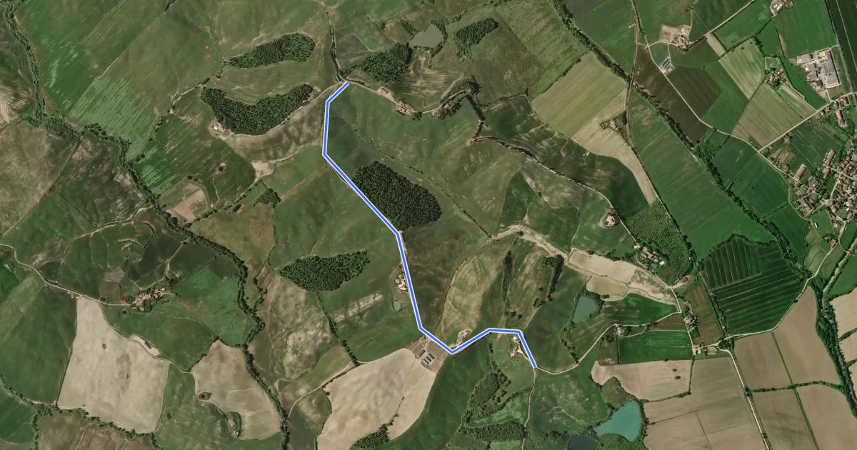 Маршрут 500 Variante на спутниковом снимке