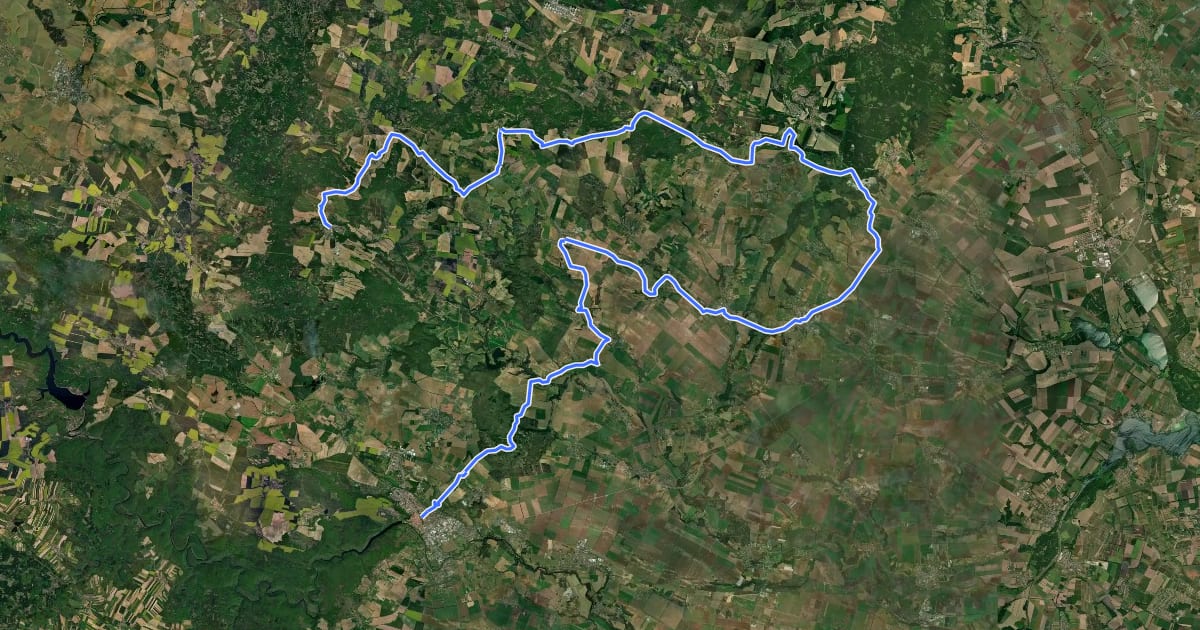 Маршрут 5006 Znojmo - Jevišovice на спутниковом снимке