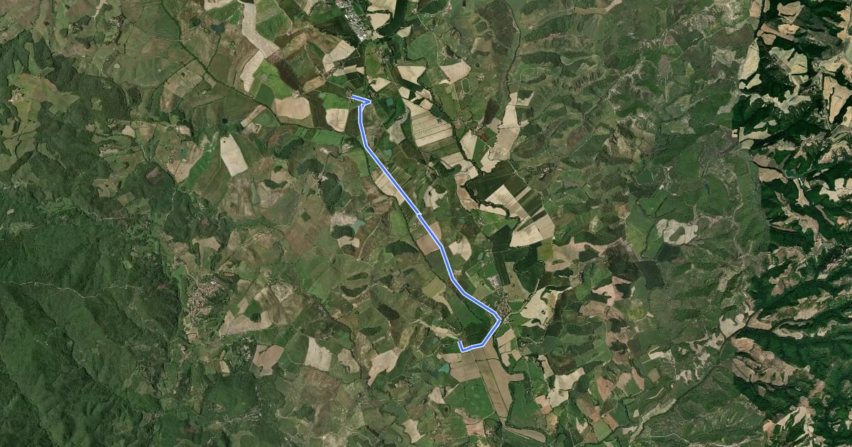 Маршрут 500c Variante Quinciano- Ponte d'Arbia на спутниковом снимке